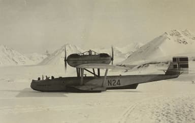 Roald Amundsen’s Dornier Wal Landed on Ice at New Ålesund, Norway (1925)