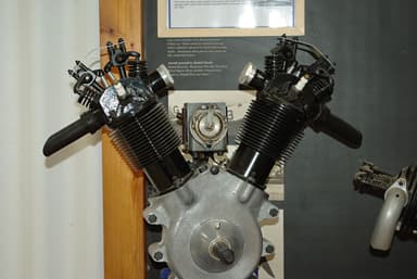 Shuttleworth Collection's Tomtit Engine in Vertical Position from the Propeller Side