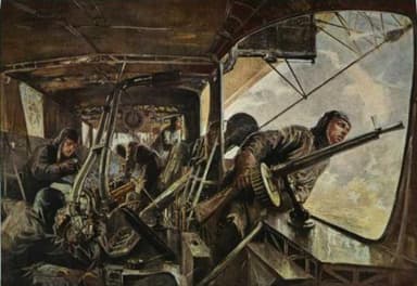 Super Zeppelin Engaging Battle Over Britain (1917)