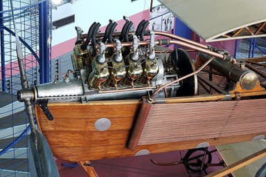 The Antoinette V8 Aircraft Engine on Display at Musee du Bourget