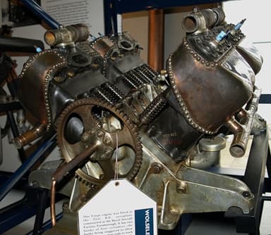 The Wolseley 60 hp or Type C Aero Engine at Science Museum, London