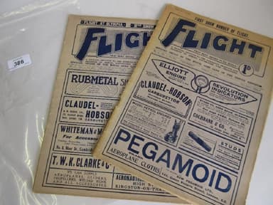 Two Early Editions of ' Flight ' Magazine (1910)