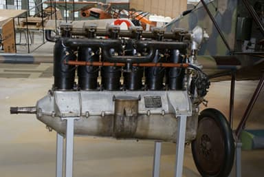 Unrestored 160 hp Mercedes D.III with SOHC Valve Train Atop the Cylinders