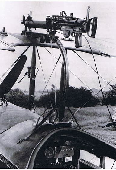‘Foster-Mounted’ Lewis Gun on Avro 504K Enabling Firing over Propeller