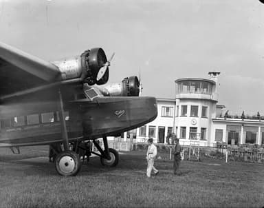 KLM Fokker Airliner with Wing Mounted Engines