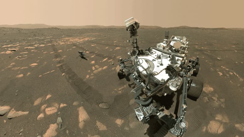 NASA’s Perseverance Mars rover took a selfie with the Ingenuity helicopter
