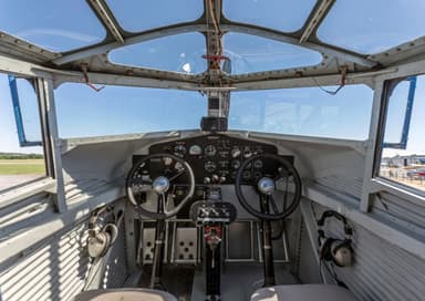 The Cockpit of Ford Trimotor NC-8407