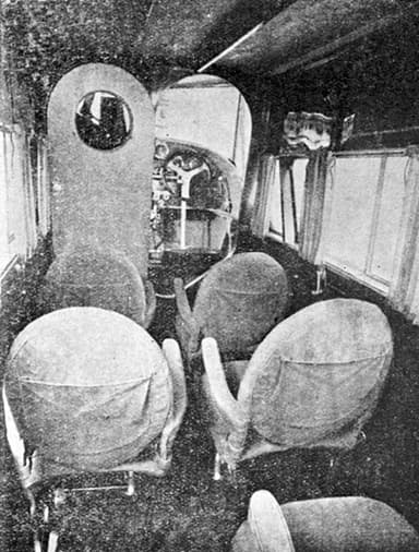 Potez 32 Cabin Looking Forward L'Air August 1, 1928