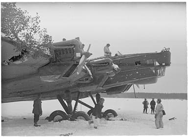 TB-3 Bomber Captured by Finnish Troops after Emergency Landing (1940)