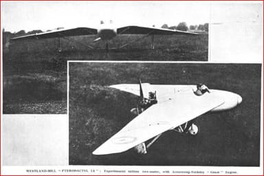 Westland Pterodactyl 2 Seater Flying Wing (1928 Flight Magazine)